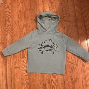 2T blue-gray Crewcuts crab hoodie 🦀